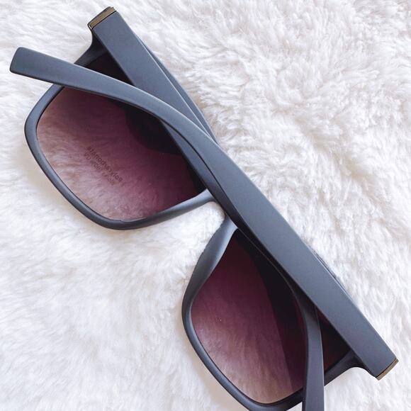 Ora Charcoal Angular Frame Sunglasses - Picture 10 of 11
